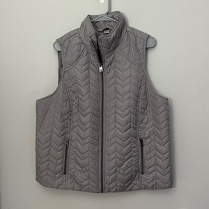 cj banks light grey polyester vest